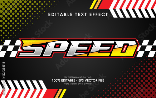 Editable Speed Racing Text Effect with a Racing-Themed Background