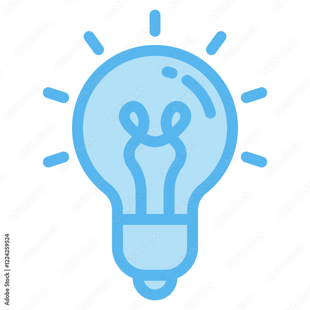 Glowing Lightbulb Icons For Design Elements Glowing Lightbulb Icons For Design Elements
