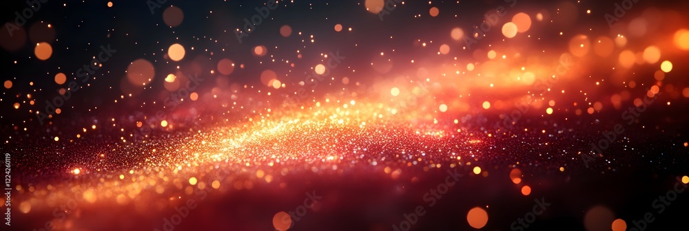 Obraz premium A gradient of festive red transitioning into glowing gold.