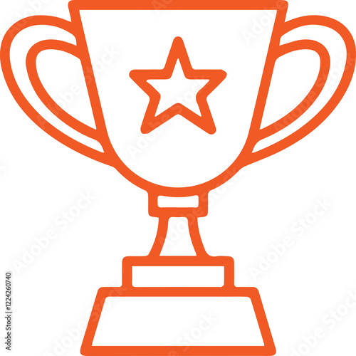 First Place Award Line Icon