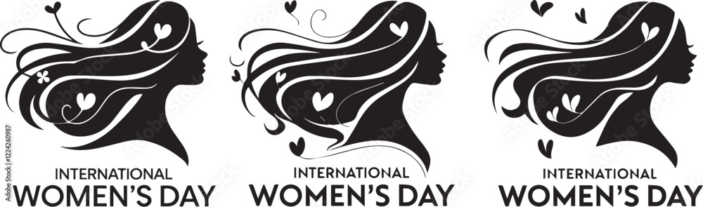 Obraz premium silhouette vector design for international women's day