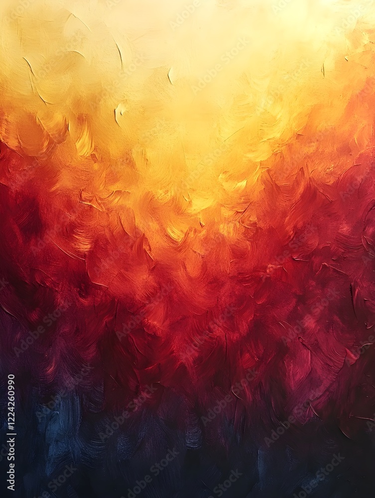 Fototapeta premium A gradient of fiery tones transitioning from bright yellow to deep crimson.