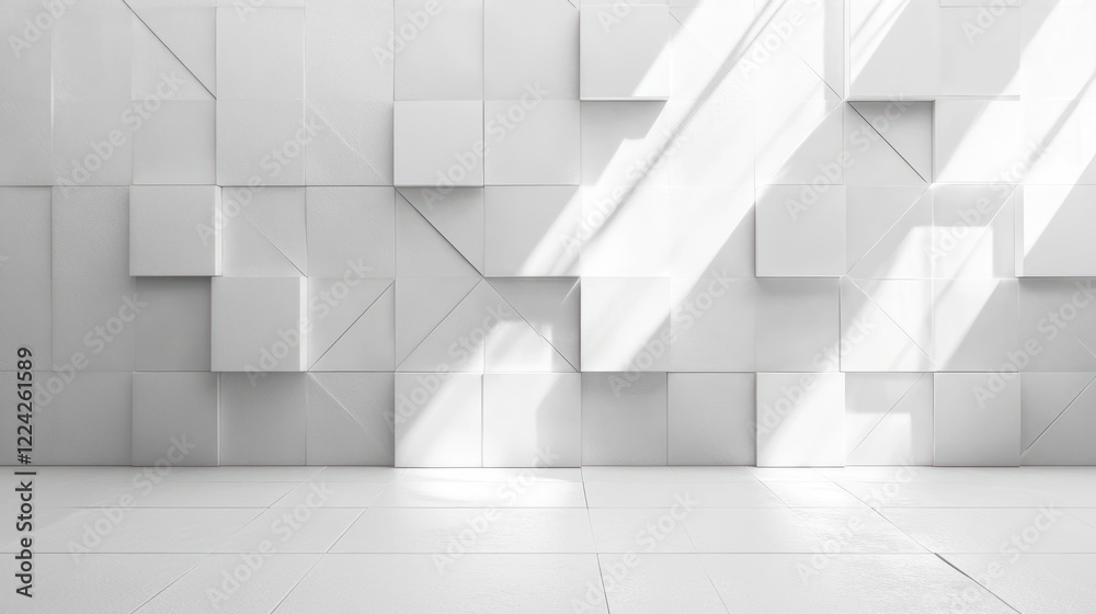 White Geometric Business Background 3D Illustration Clean Lines Soft Light White Geometric Business Background 3D Illustration Clean Lines Soft Light