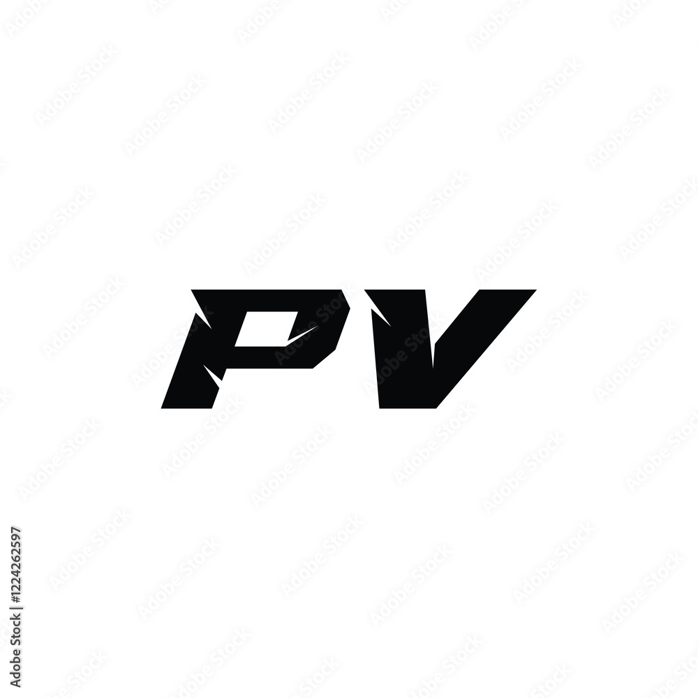 PV monogram logo design letter text name symbol monochrome logotype alphabet character simple logo PV monogram logo design letter text name symbol monochrome logotype alphabet character simple logo
