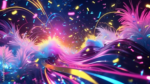 abstract background with fireworks