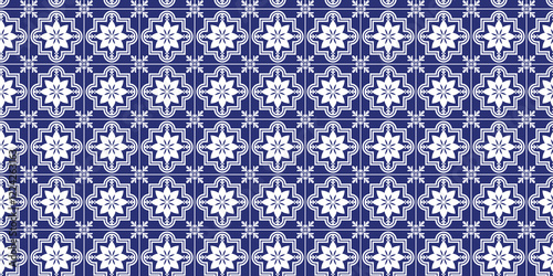 Decorative tiles blue seamless pattern, seamless pattern, decoration pattern, floors pattern,