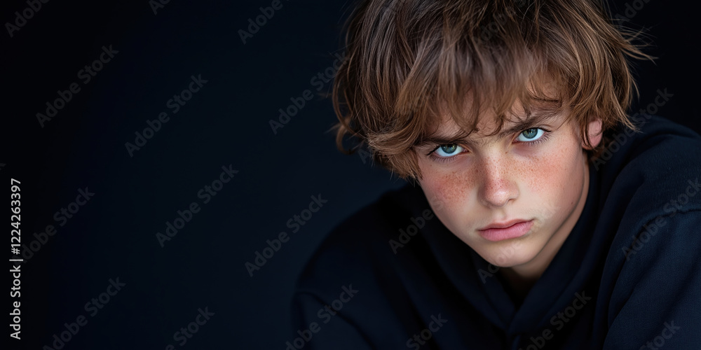 Boy with blue eyes and brown hair. Youth and teen lifestyle portraits Boy with blue eyes and brown hair. Youth and teen lifestyle portraits