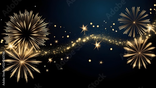 fireworks on the night sky