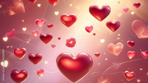 valentine background with hearts