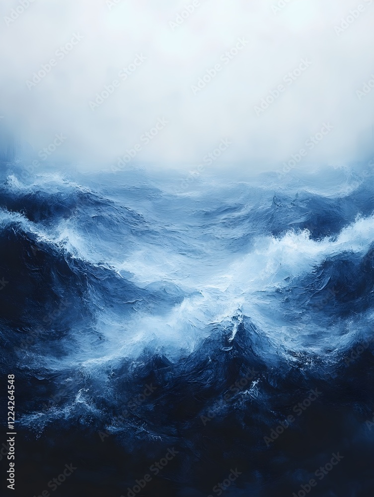 Obraz premium A gradient of icy tones blending pale blue to white.