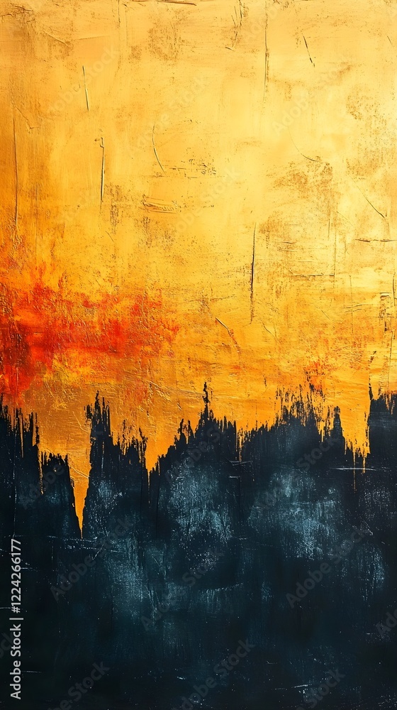 Obraz premium A gradient of metallic bronze fading into neon yellow