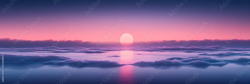 A gradient of moonlit silver fading into pastel lilac.