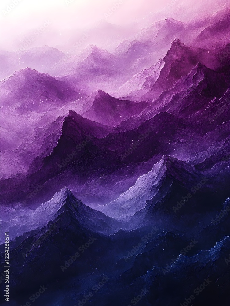 Obraz premium A gradient of moonlit white fading into cosmic violet.