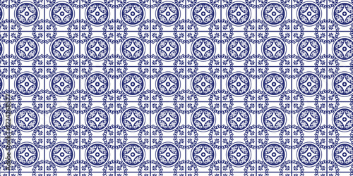 Decorative blue color seamless pattern, seamless pattern, blue pattern, wallpaper.