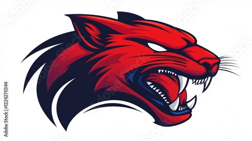 Wallpaper Mural Wildcat logo features aggressive design with bold colors, showcasing strength and energy Torontodigital.ca