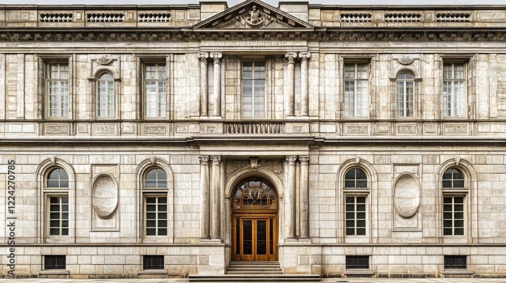 International court facade with grand architecture and flagpoles, symbolizing justice and global cooperation in resolving disputes. International court facade with grand architecture and flagpoles, symbolizing justice and global cooperation in resolving disputes.