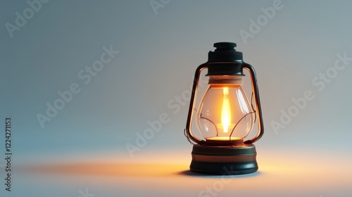 burning kerosene lamp background