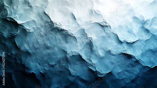 Abstract Ice Formation: A stunning, abstract composition showcasing the textured surface of ice in shades of blue, offering a mesmerizing play of light and shadow.