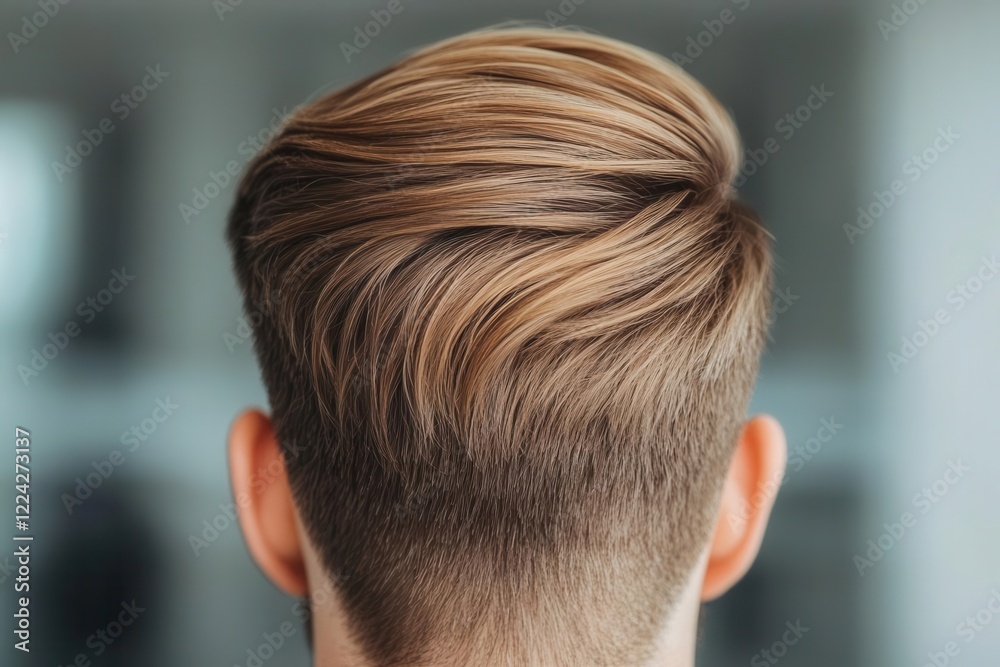 Fototapeta premium men's grooming hair styling trends. Frosted tips with subtle highlights, making a comeback in contemporary men s hairstyling