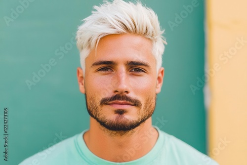 men's grooming hair styling trends. Frosted tips with subtle highlights, making a comeback in contemporary men s hairstyling photo