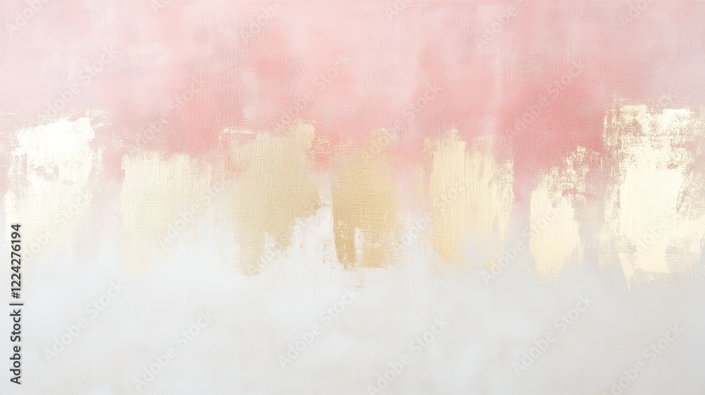 Obraz premium Soft Metallic Gold and Blush Pink Abstract Background - made with Generative AI