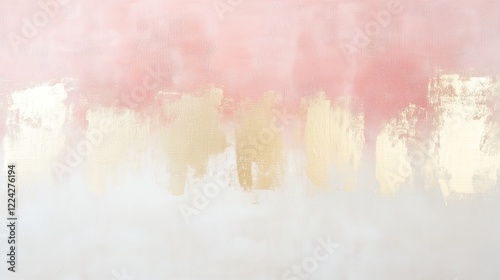 Soft Metallic Gold and Blush Pink Abstract Background - made with Generative AI photo