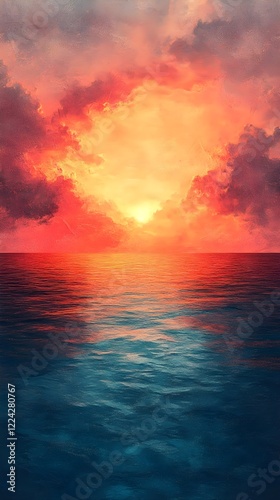 A gradient of soft peach blending into luminous aqua.