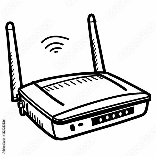 a wireless router  vector design isolated on a white background 