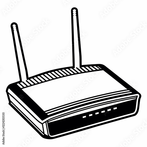 a wireless router  vector design isolated on a white background 