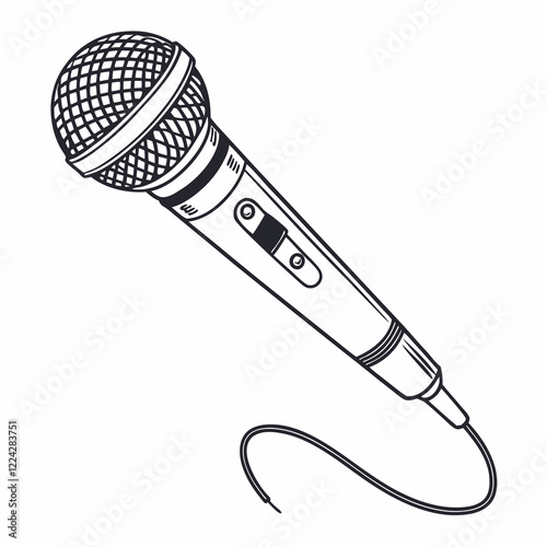 an image of a microphone vector design isolated on a white background 