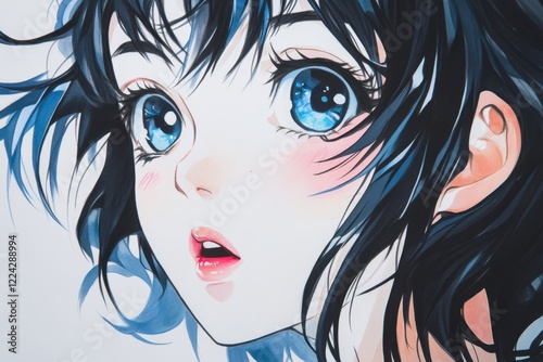 Cute Anime Girl Character.