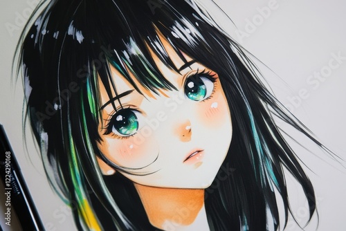 Cute Anime Girl Character.