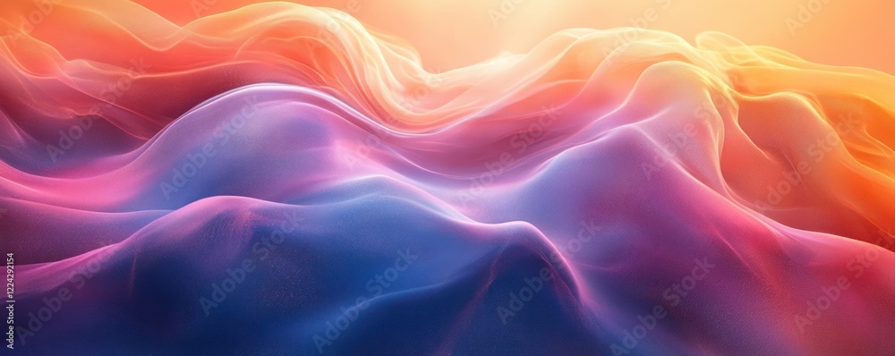 Fototapeta premium Iridescent Holographic Background with Rainbow Foil Texture and Vibrant Pastel Colors