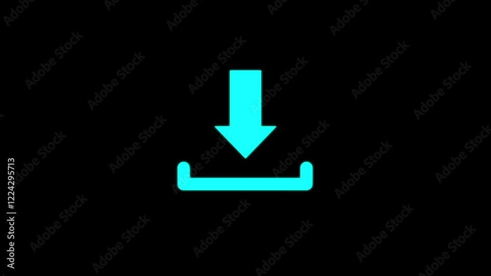 Downloading icon, loading and processing animation.download bar with download icon animation . Downloading icon, loading and processing animation.download bar with download icon animation .