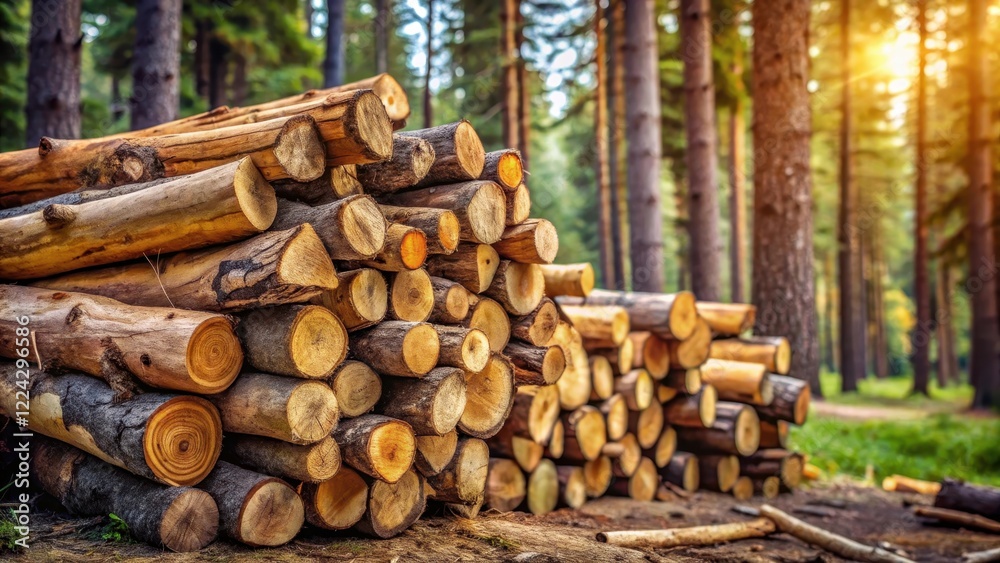 A stack of rustic wood logs, weathered from years of outdoor exposure, with varying sizes and shapes, ready for use as firewood in a cozy cabin or fireplace , forest, rustic A stack of rustic wood logs, weathered from years of outdoor exposure, with varying sizes and shapes, ready for use as firewood in a cozy cabin or fireplace , forest, rustic
