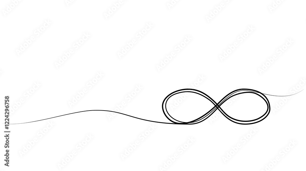 continuous drawing of infinity with one line. vector continuous drawing of infinity with one line. vector