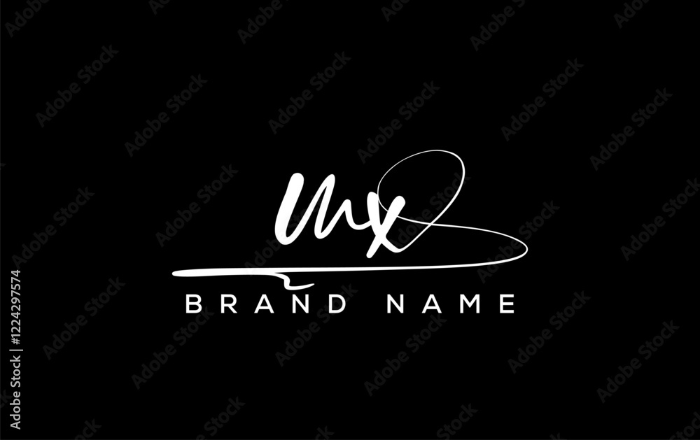MX letter beauty handwriting vector logo. MX letter beauty handwriting vector logo.