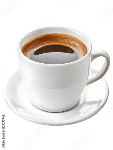 Wallpaper Mural Classic Black Coffee in Elegant White Cup and Saucer : Generative AI Torontodigital.ca