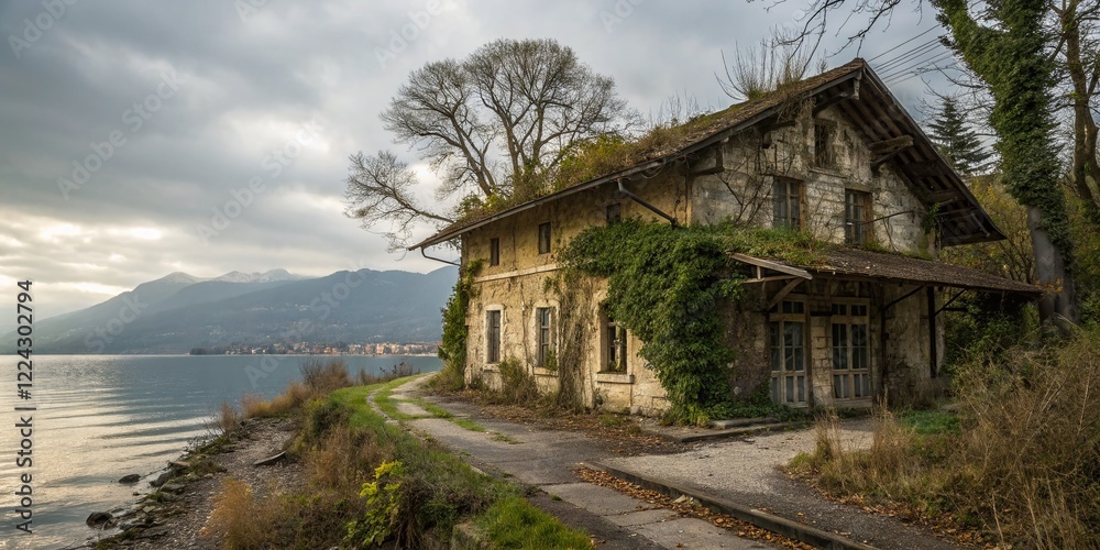 Abandoned Lakeside Structure, Lac du Bourget, Savoie, France - Urban Exploration Photography Abandoned Lakeside Structure, Lac du Bourget, Savoie, France - Urban Exploration Photography