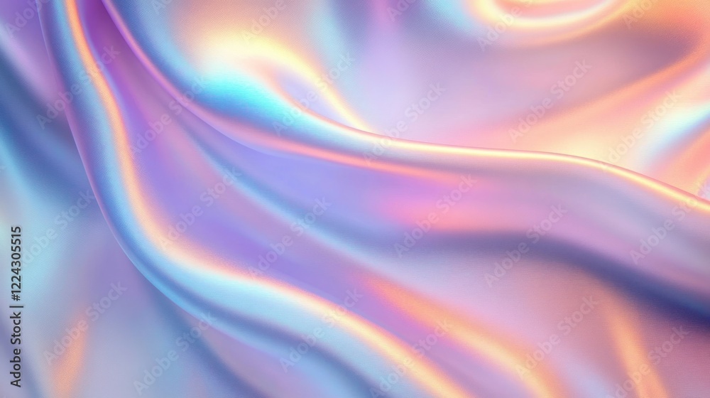 Fototapeta premium Abstract Iridescent Holographic Background with Pastel Colors and Fluid Texture