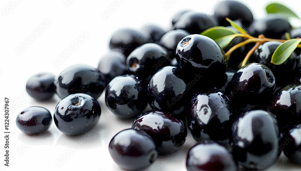 Luscious Black Olives Fresh Harvest Closeup