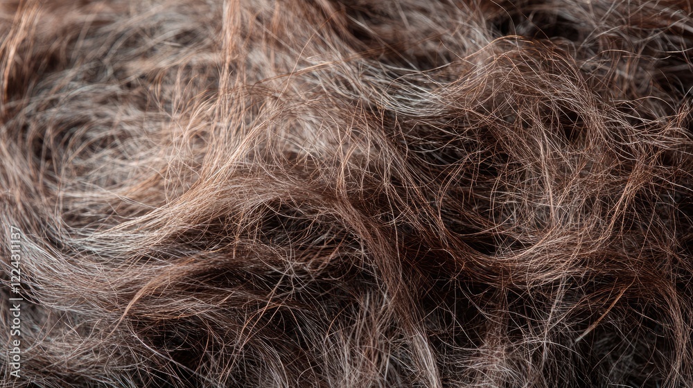 Obraz premium Abstract depiction of tangled, damaged hair with uneven textures.