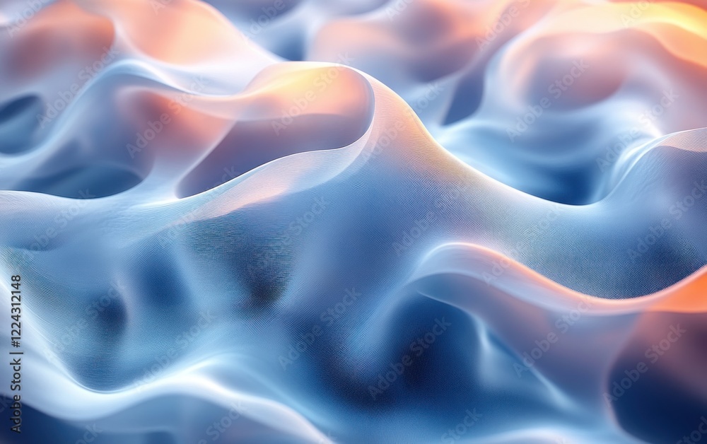 Obraz premium Dynamic Flowing Abstract Curved Lines Background 3D Rendering