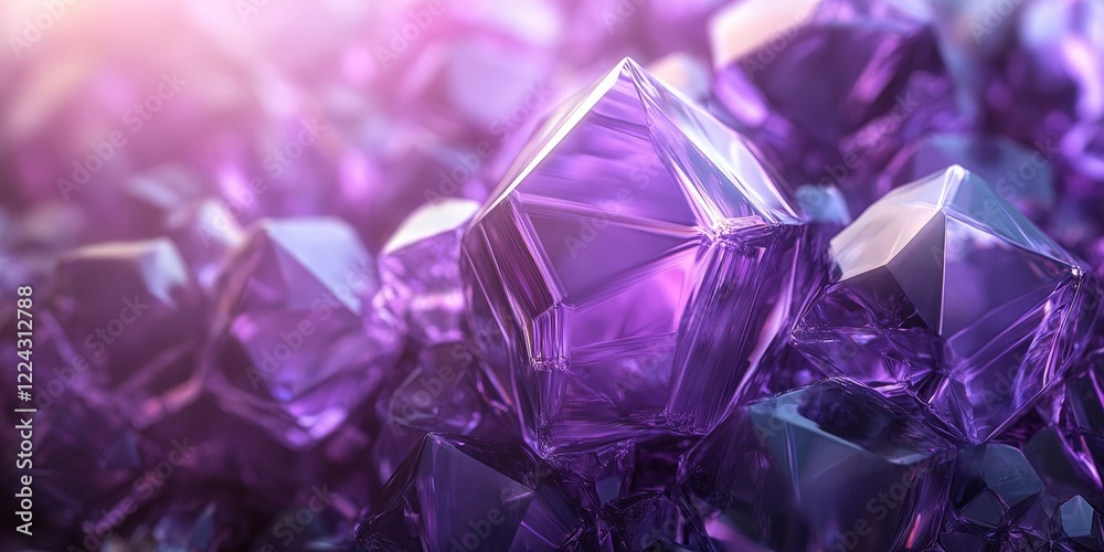 Abstract purple prisms, layered design, 3d render, Generative AI Abstract purple prisms, layered design, 3d render, Generative AI