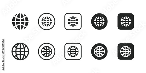 Internet, Global, globe, network, world, wireless internet, earth, Outline icon, signs and more, perfect for websites, apps, and print projects; these scalable icons are fully customizable for print.