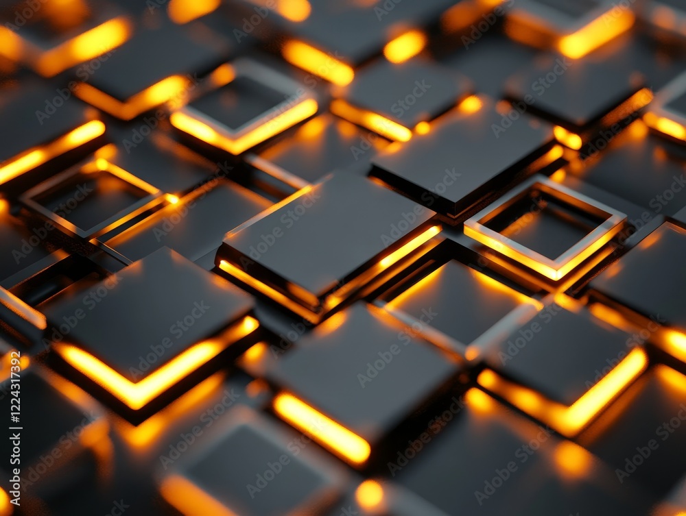 Abstract 3D rendering of glowing grids forming undulating waves. Dynamic sci-fi motion., Generative AI Abstract 3D rendering of glowing grids forming undulating waves. Dynamic sci-fi motion., Generative AI