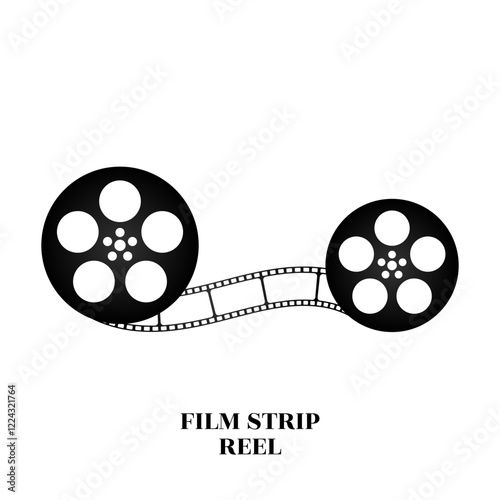 Film strip reel vector illustration