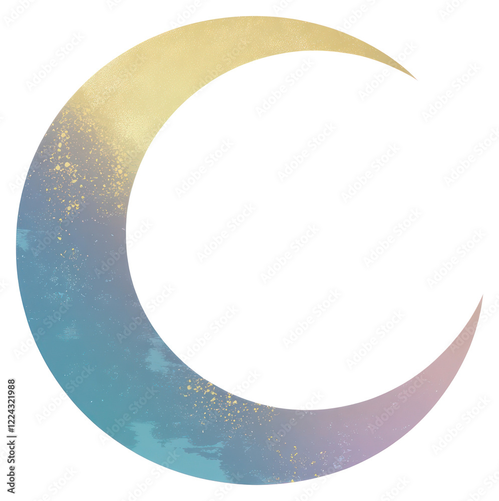 PNG Flat illustration of Ramadan moon crescent colors. PNG Flat illustration of Ramadan moon crescent colors.