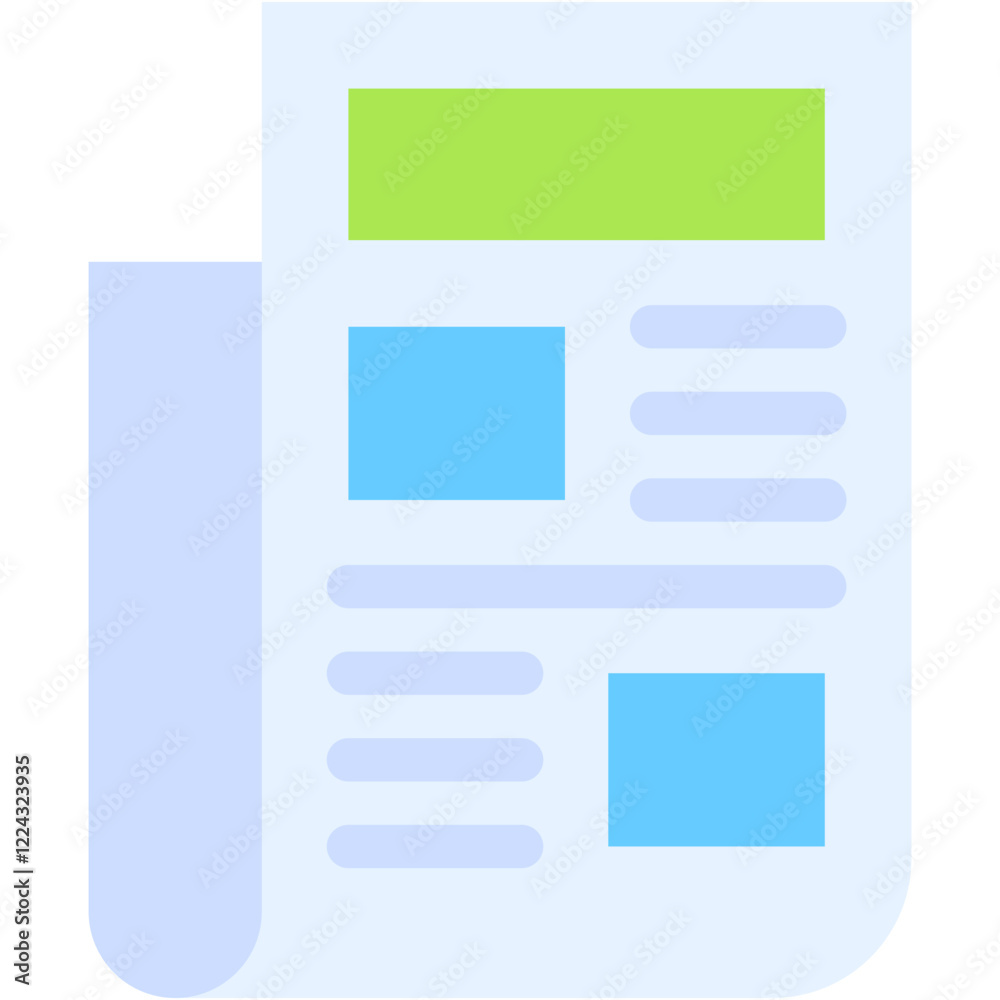 Vector Icon news, newsletter, newspaper, article, blog Vector Icon news, newsletter, newspaper, article, blog