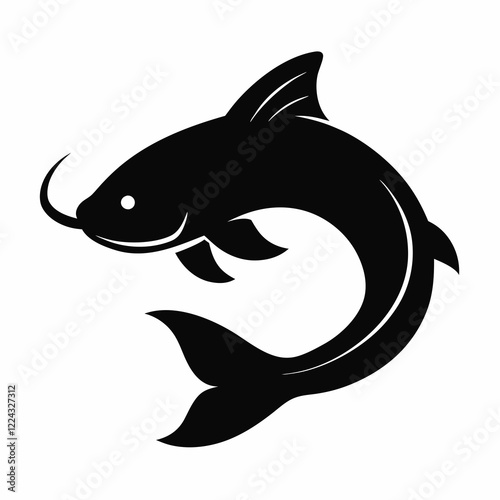 A catfish silhouette vector